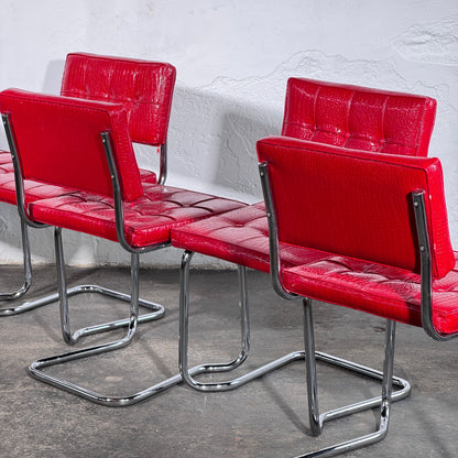 Set of 6 Marcel Breuer Cesca Style Chairs, Italy, 1960s