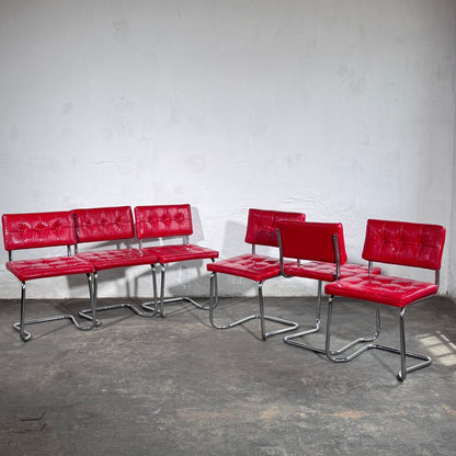 Set of 6 Marcel Breuer Cesca Style Chairs, Italy, 1960s