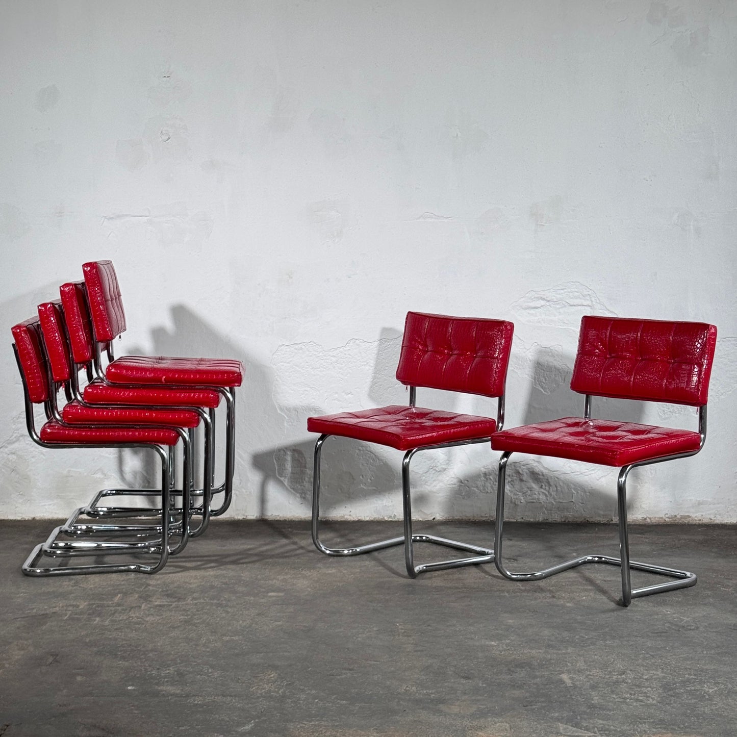 Set of 6 Marcel Breuer Cesca Style Chairs, Italy, 1960s