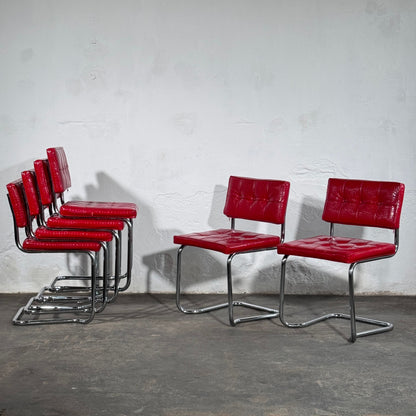 Set of 6 Marcel Breuer Cesca Style Chairs, Italy, 1960s