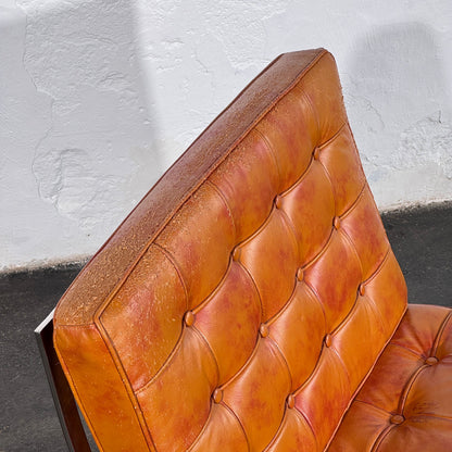 Barcelona Style Lounge Chair, Vintage Reproduction