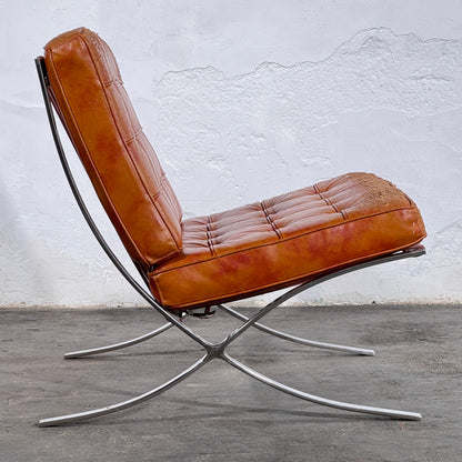 Barcelona Style Lounge Chair, Vintage Reproduction