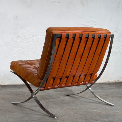 Barcelona Style Lounge Chair, Vintage Reproduction