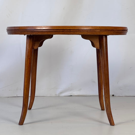 Mid-Century Round Oak Veneer Coffee Table, 1960s — Vintage Modern Design