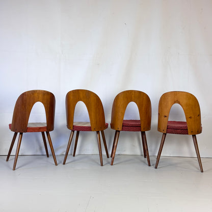 Set of 4 Antonín Šuman Dining Chairs for Tatra Nábytok, 1960s — Vintage Czechoslovakian Design (Needs Refurbishment)