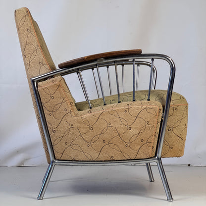 József Peresztegi Tubular Armchair, 1960s — Rare Hungarian Mid-Century Design