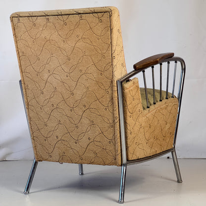 József Peresztegi Tubular Armchair, 1960s — Rare Hungarian Mid-Century Design