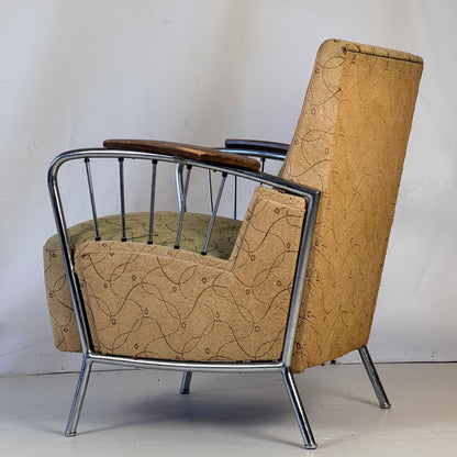 József Peresztegi Tubular Armchair, 1960s — Rare Hungarian Mid-Century Design