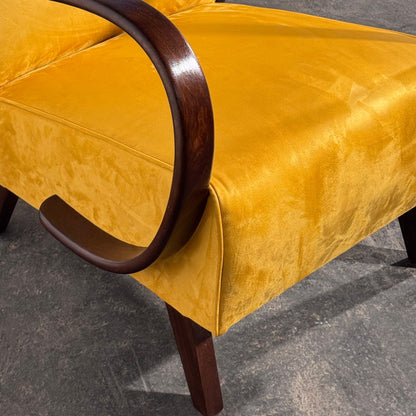 Pair of Jindrich Halabala Type C Armchairs, Fully Refurbished, 1930s