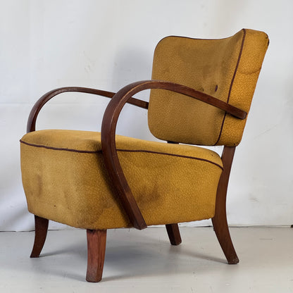 Jindřich Halabala H-237 Art Deco Armchair for UP Závody, 1930s — Original Condition, Needs Refurbishment