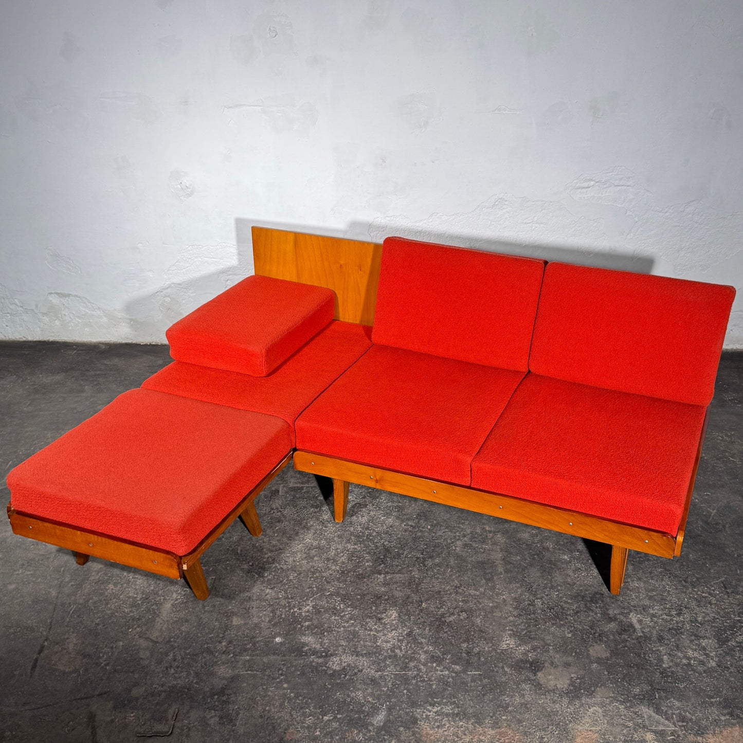 Tatra Nabytok Sofa Bed with Ottoman, 1960s