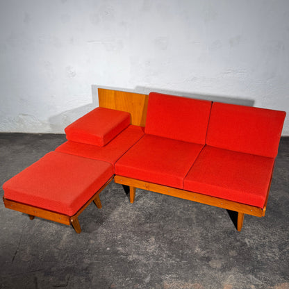 Tatra Nabytok Sofa Bed with Ottoman, 1960s