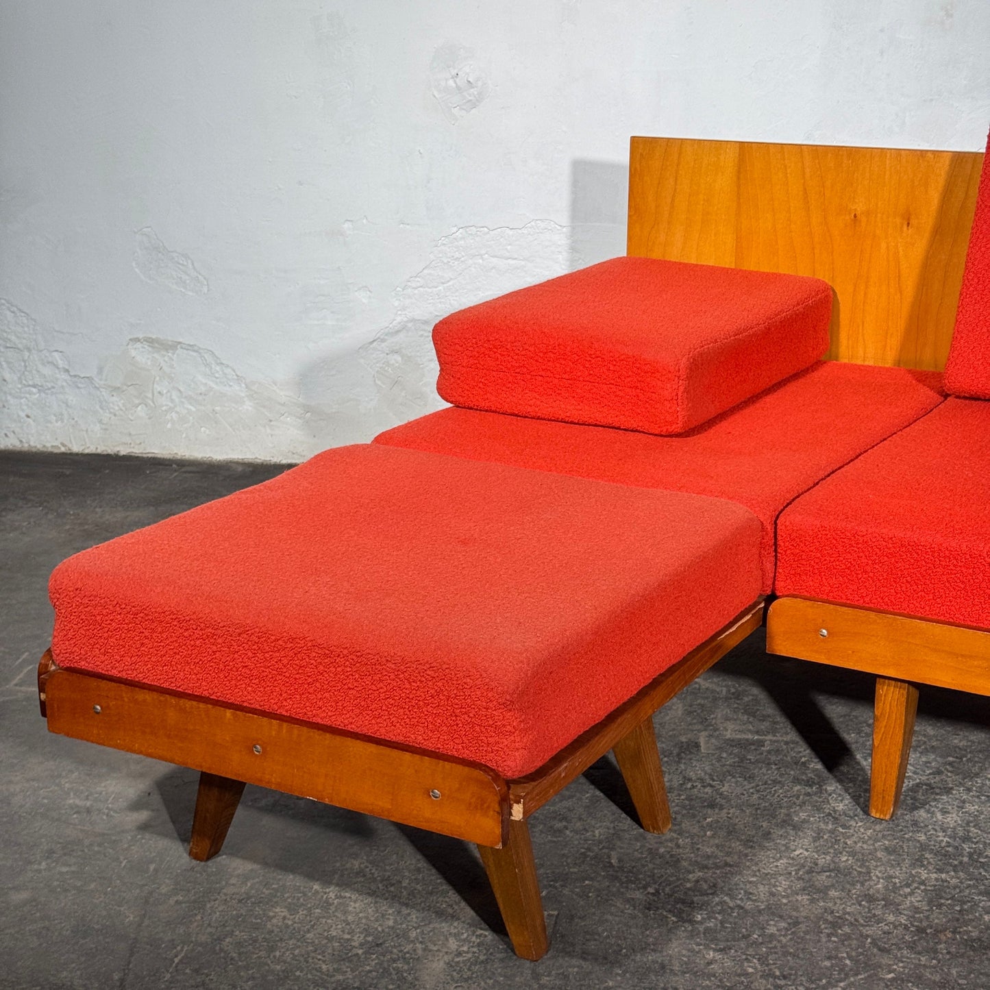 Tatra Nabytok Sofa Bed with Ottoman, 1960s