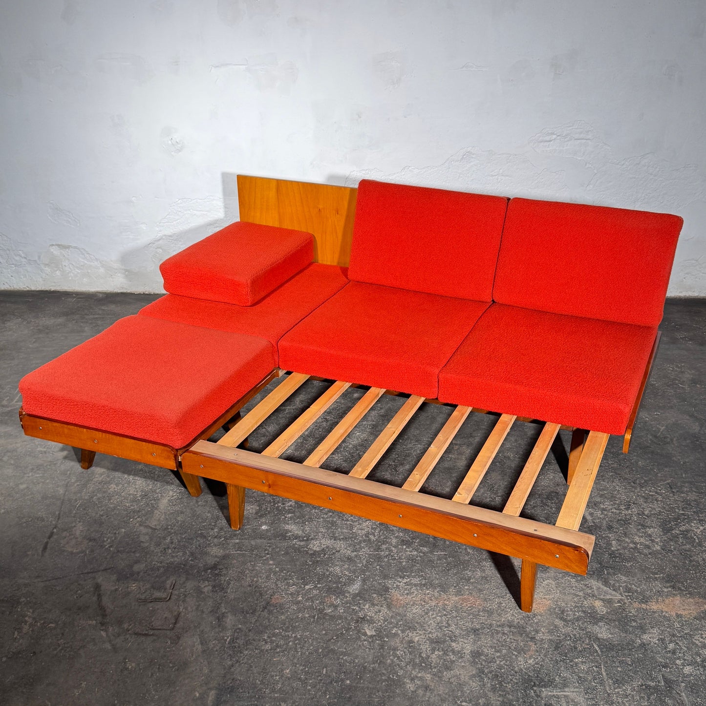 Tatra Nabytok Sofa Bed with Ottoman, 1960s