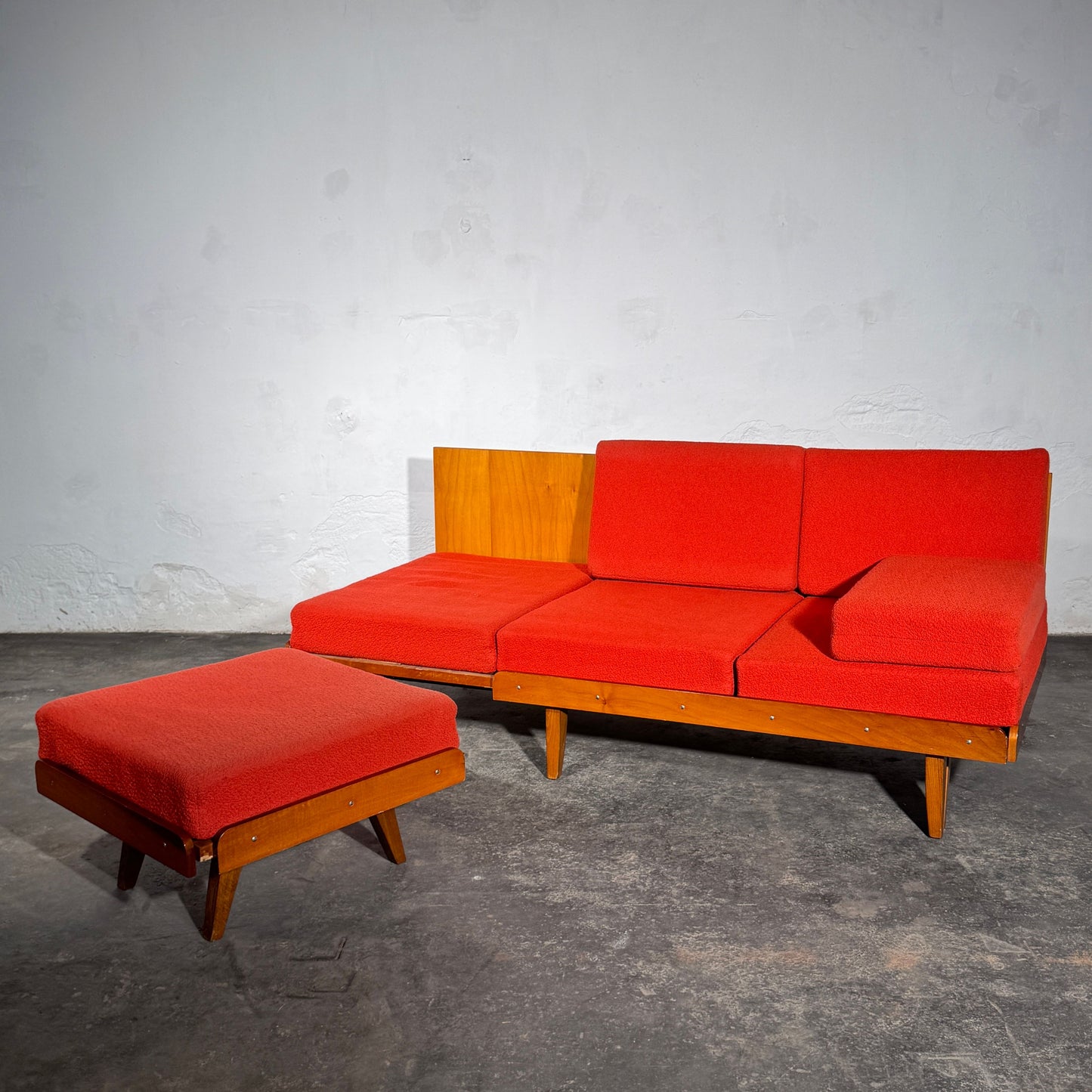 Tatra Nabytok Sofa Bed with Ottoman, 1960s