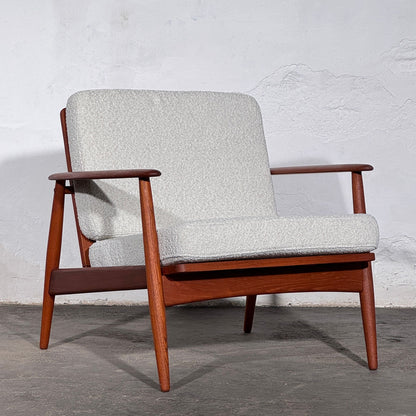 John Bone Teak Sofa Set with Two Armchairs, Fully Refurbished