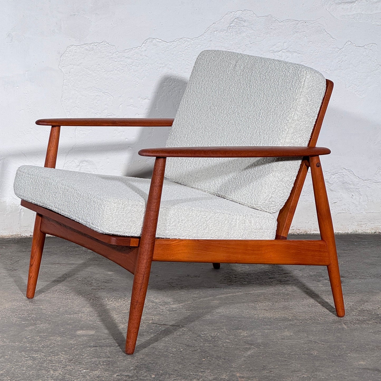 John Bone Teak Sofa Set with Two Armchairs, Fully Refurbished