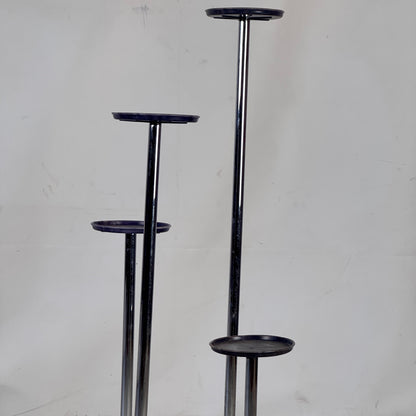 Bauhaus Tubular Steel Plant Holder, Chrome Finish, 1960s