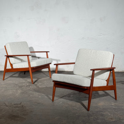 John Bone Teak Sofa Set with Two Armchairs, Fully Refurbished