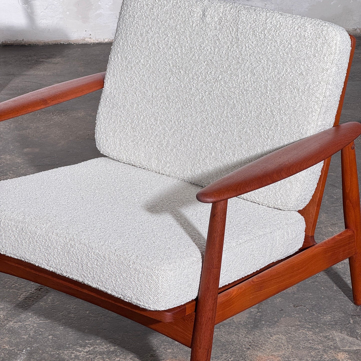 John Bone Teak Sofa Set with Two Armchairs, Fully Refurbished