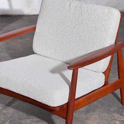 John Bone Teak Sofa Set with Two Armchairs, Fully Refurbished