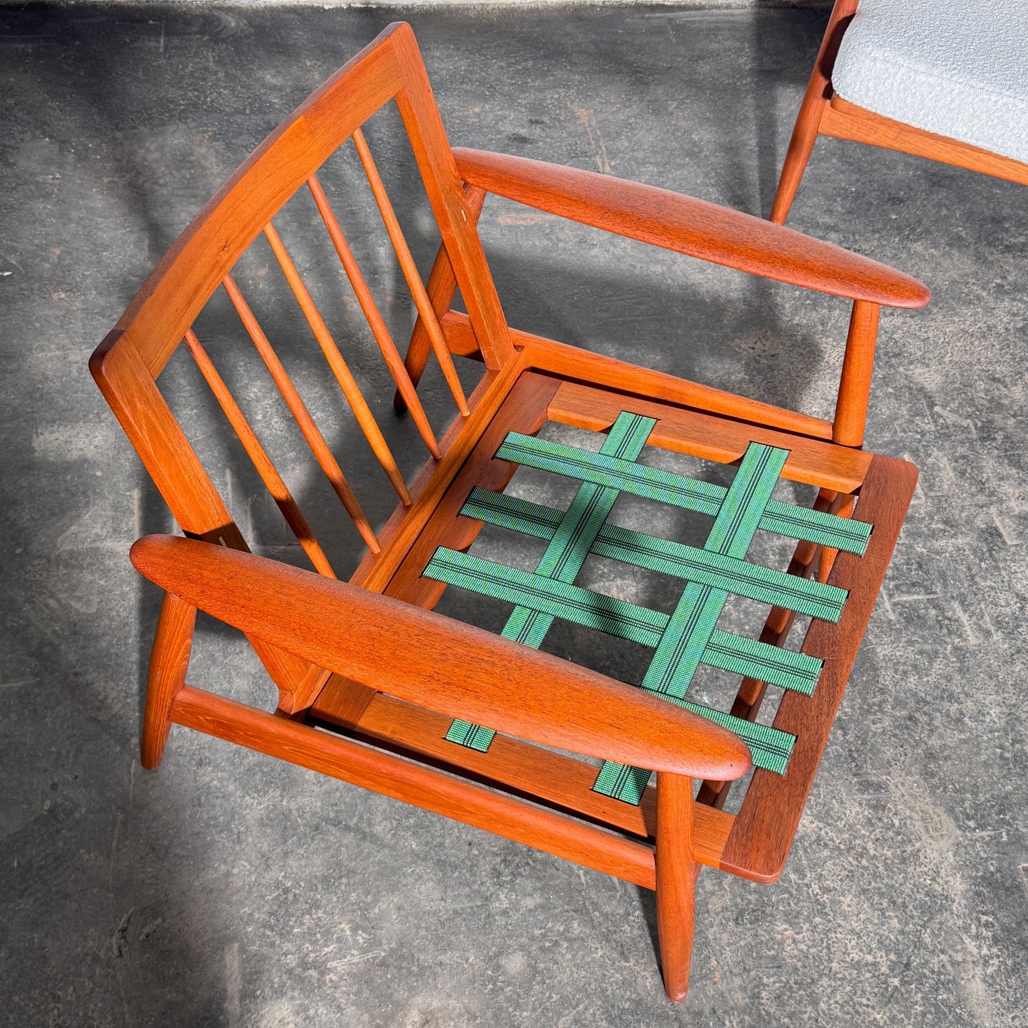 John Bone Teak Sofa Set with Two Armchairs, Fully Refurbished