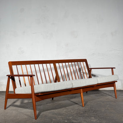 John Bone Teak Sofa Set with Two Armchairs, Fully Refurbished