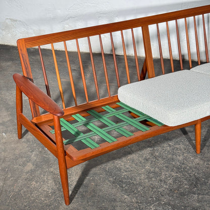 John Bone Teak Sofa Set with Two Armchairs, Fully Refurbished