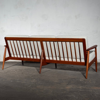 John Bone Teak Sofa Set with Two Armchairs, Fully Refurbished