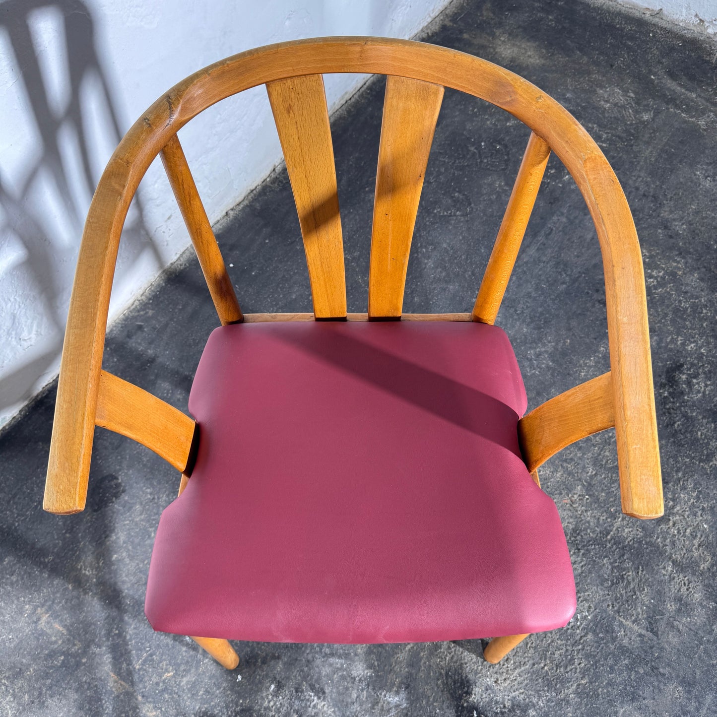 Set of 2 Carl-Ewert Ekström Chairs, Purple Leather Upholstery, 1970s