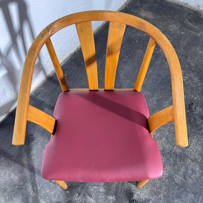 Set of 2 Carl-Ewert Ekström Chairs, Purple Leather Upholstery, 1970s