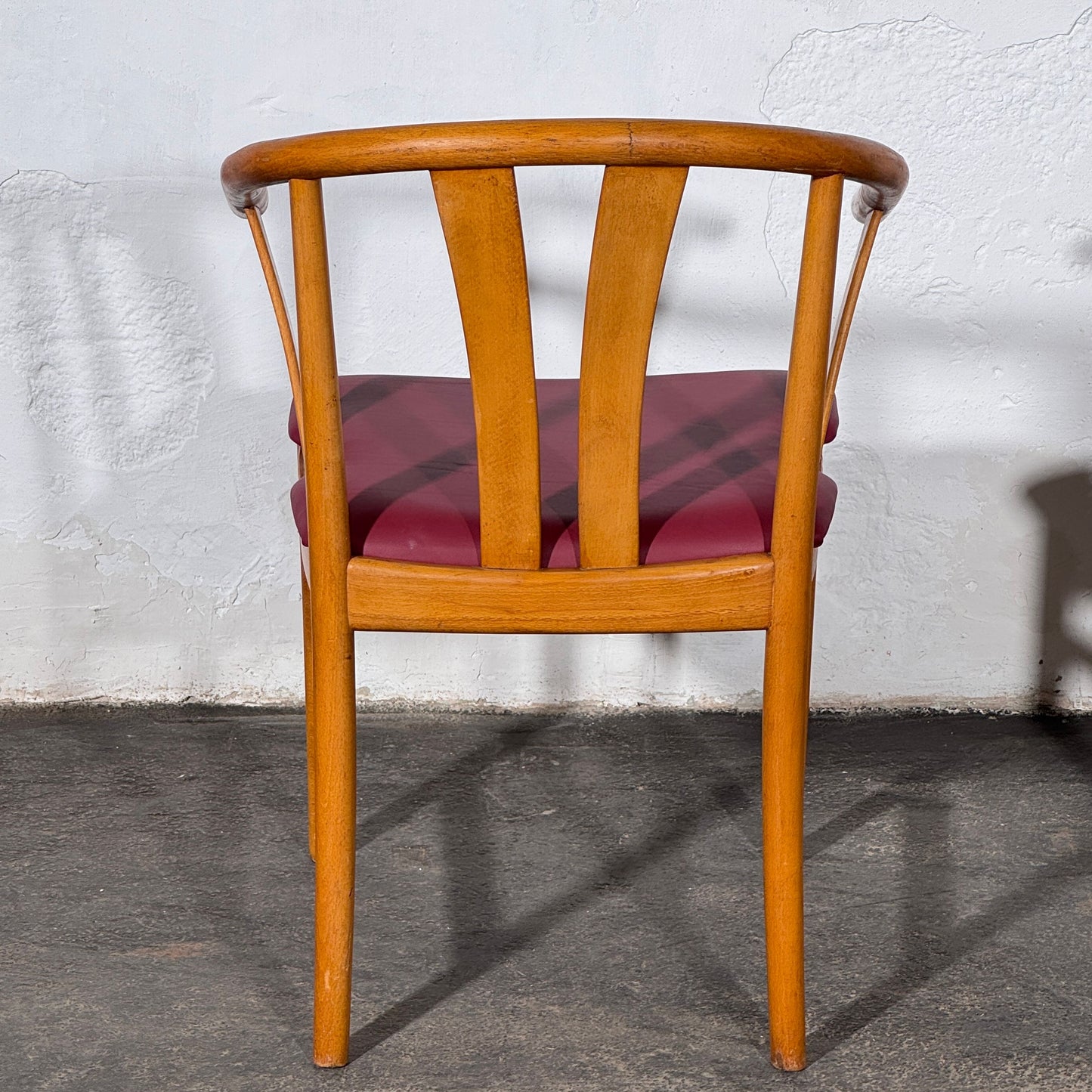 Set of 2 Carl-Ewert Ekström Chairs, Purple Leather Upholstery, 1970s