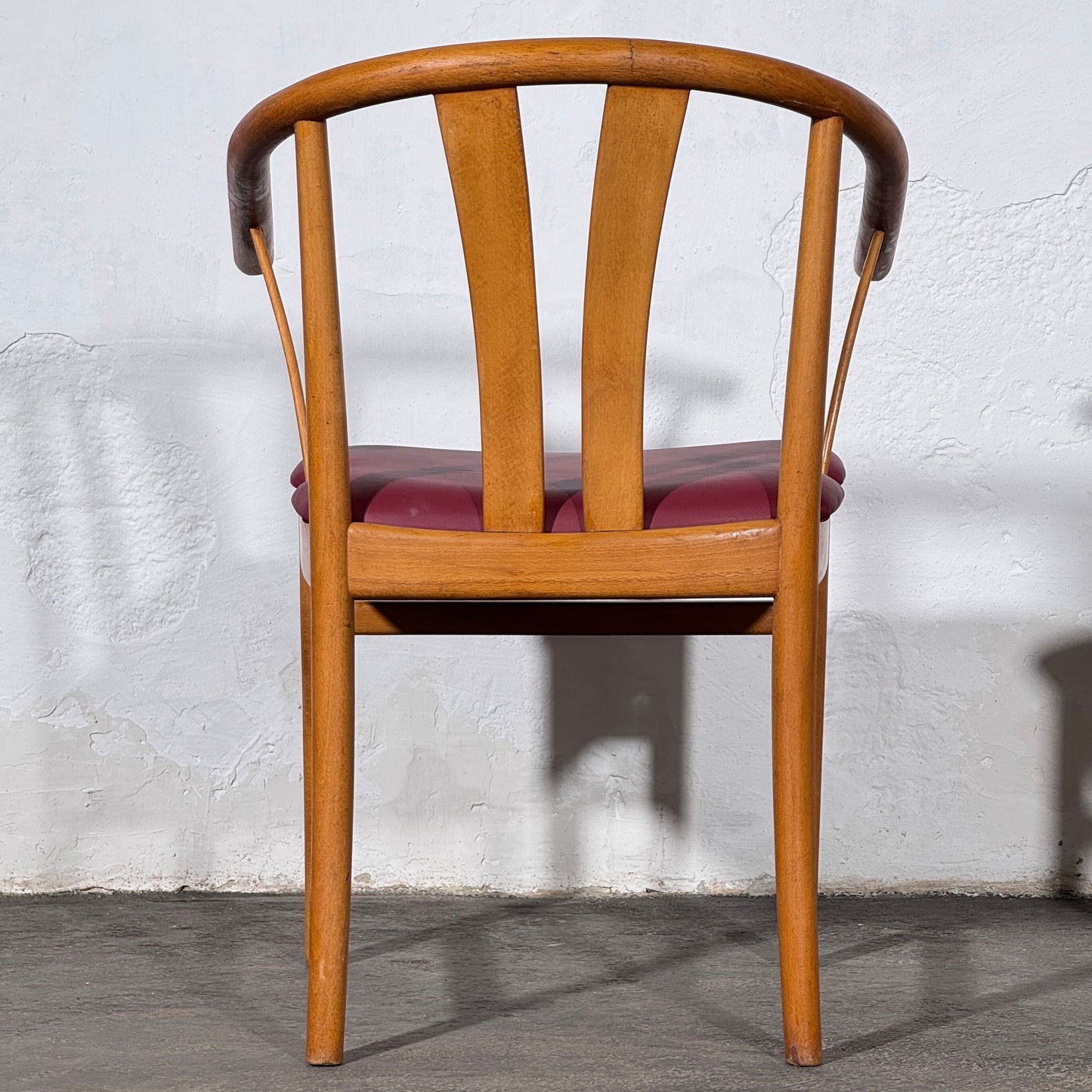 Set of 2 Carl-Ewert Ekström Chairs, Purple Leather Upholstery, 1970s