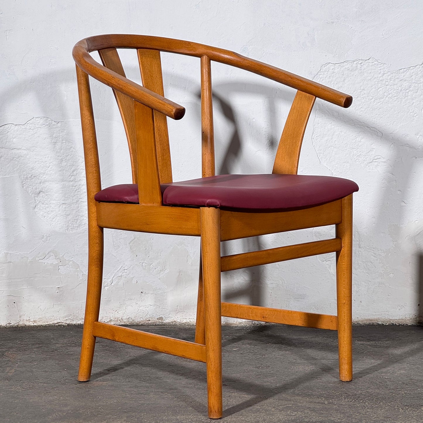 Set of 2 Carl-Ewert Ekström Chairs, Purple Leather Upholstery, 1970s