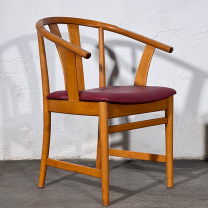 Set of 2 Carl-Ewert Ekström Chairs, Purple Leather Upholstery, 1970s