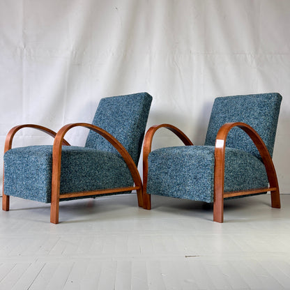 Pair of French Art-Deco Armchairs, 1960s