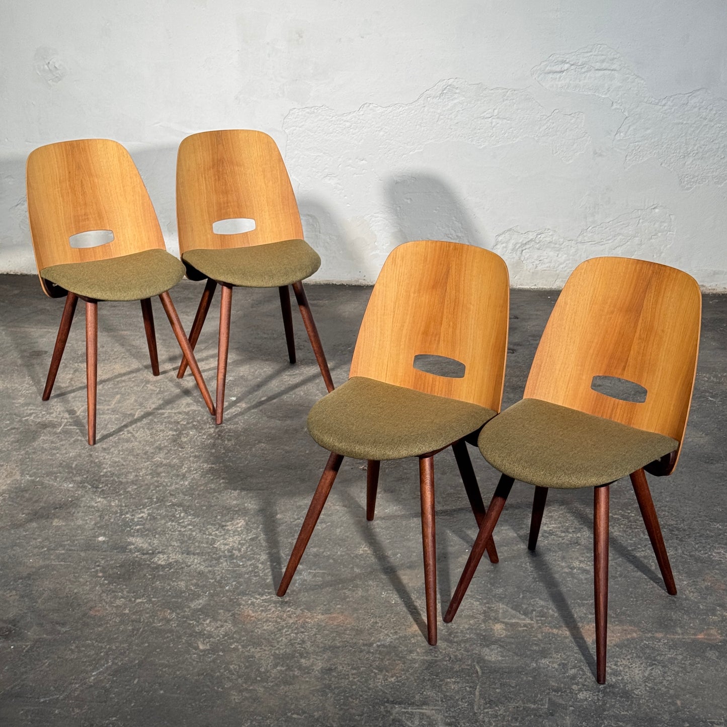 Lollipop Dining Chairs (Set of 4) by František Jirák for Tatra Nábytok, 1960s