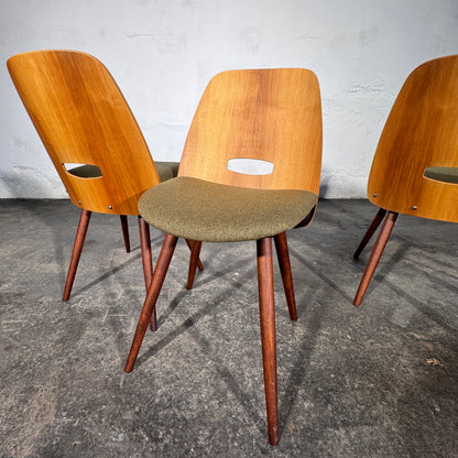 Lollipop Dining Chairs (Set of 4) by František Jirák for Tatra Nábytok, 1960s