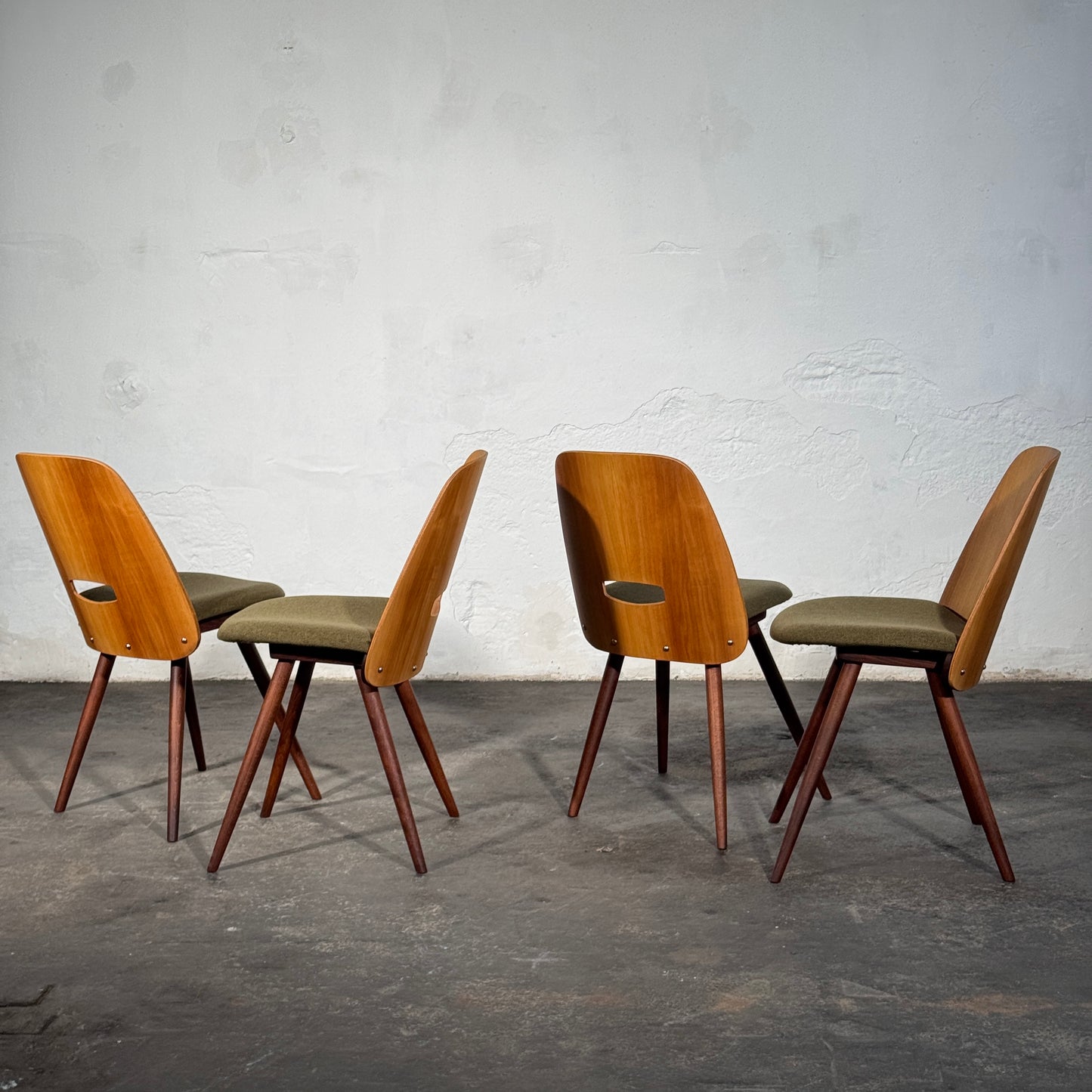 Lollipop Dining Chairs (Set of 4) by František Jirák for Tatra Nábytok, 1960s