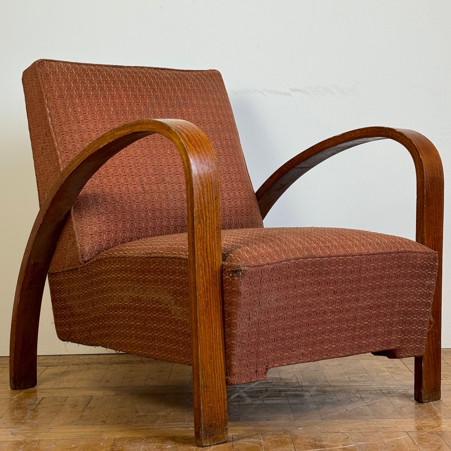 Pair of French art-deco style armchairs 1960s