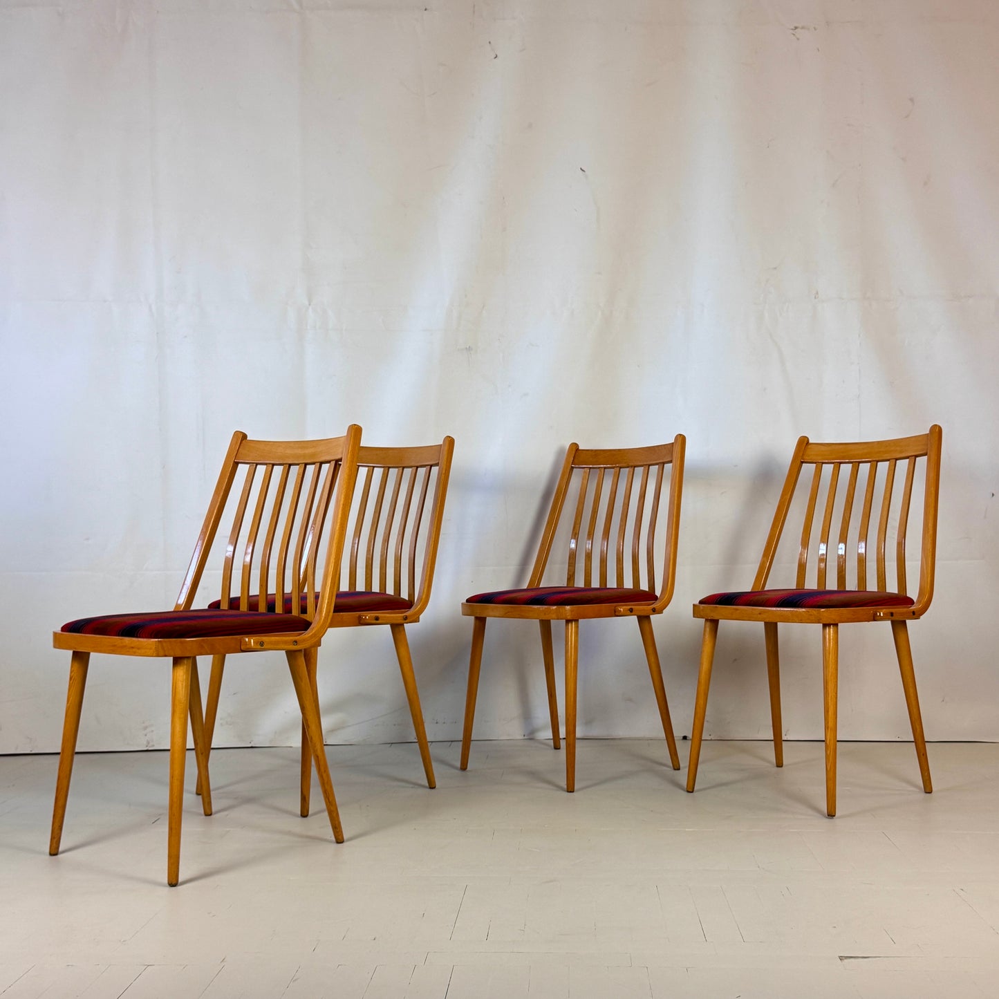 Set of 4 Hungarian Dining Chairs by Gabriel Frigyes, 1960s