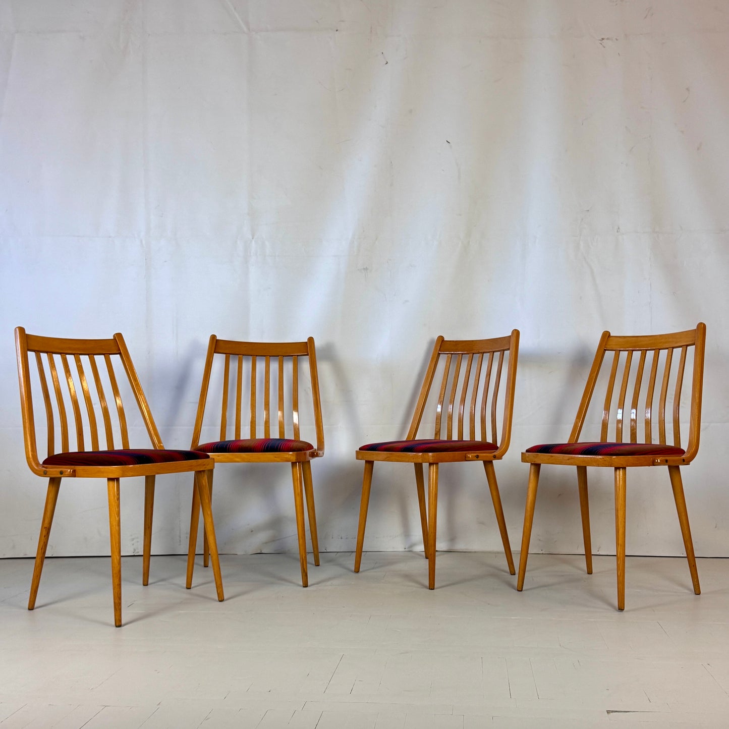 Set of 4 Hungarian Dining Chairs by Gabriel Frigyes, 1960s