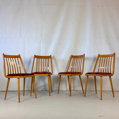 Set of 4 Hungarian Dining Chairs by Gabriel Frigyes, 1960s
