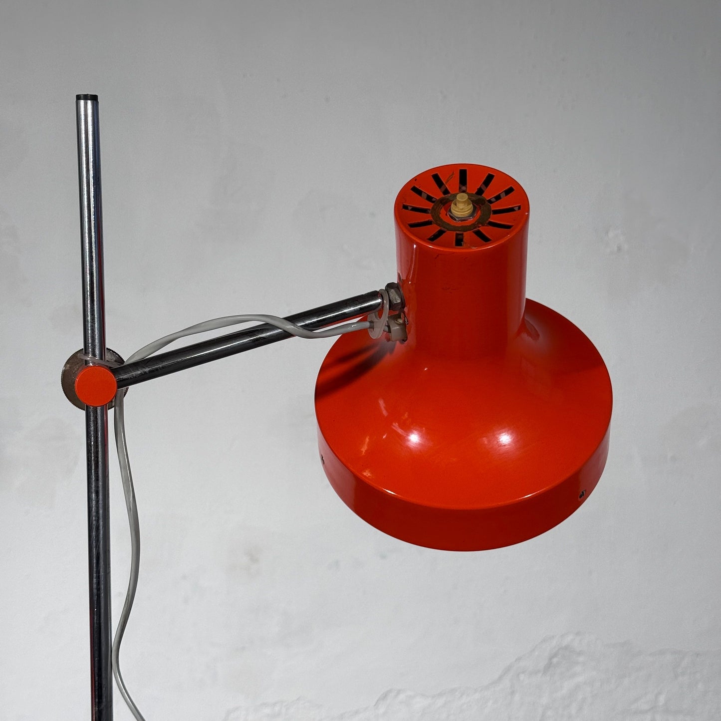 Josef Hurka Orange Double-Shade Floor Lamp, 1960s