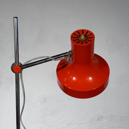 Josef Hurka Orange Double-Shade Floor Lamp, 1960s