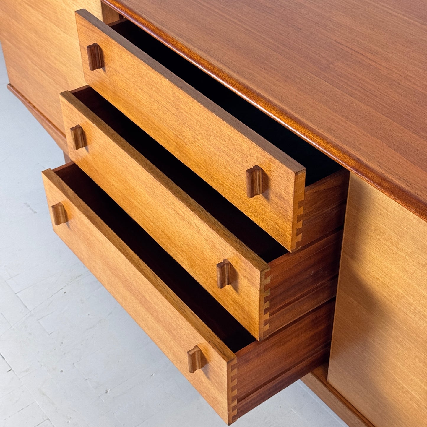 Harrow French Walnut Sideboard by Alfred Cox, 1950s