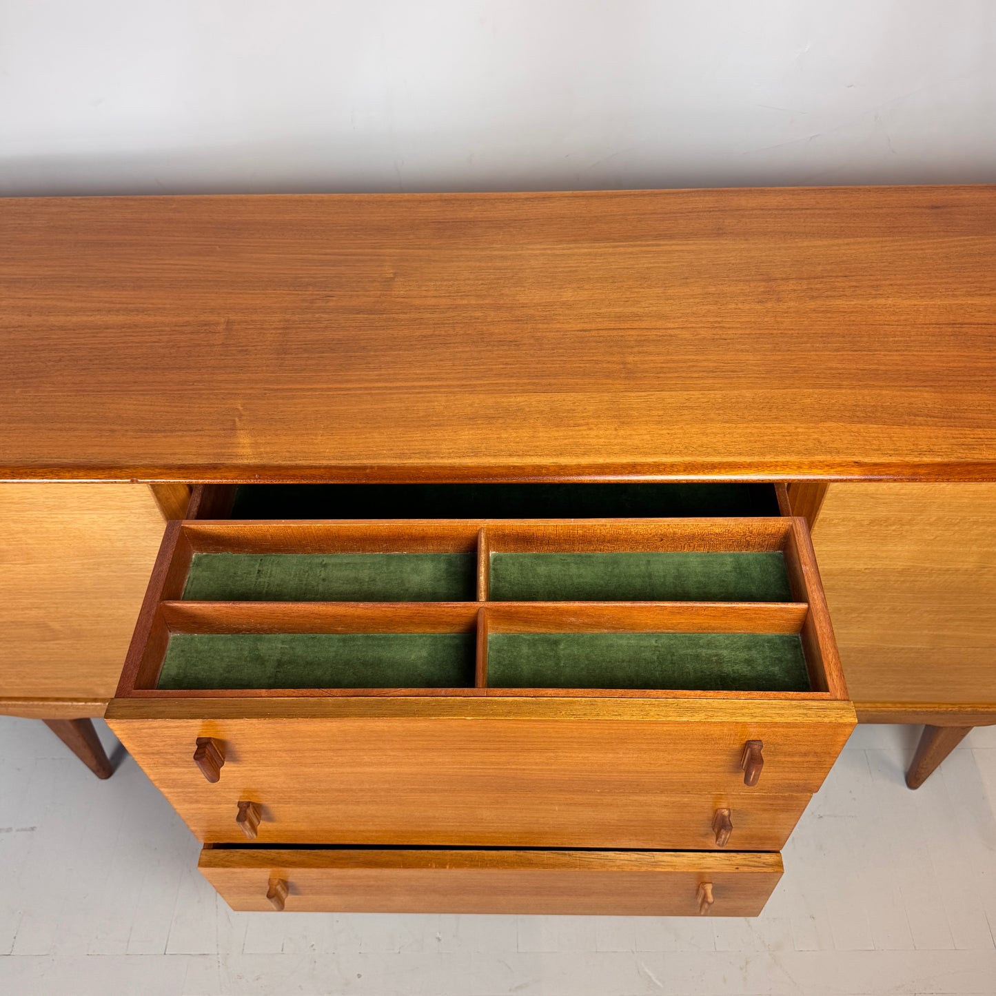 Harrow French Walnut Sideboard by Alfred Cox, 1950s