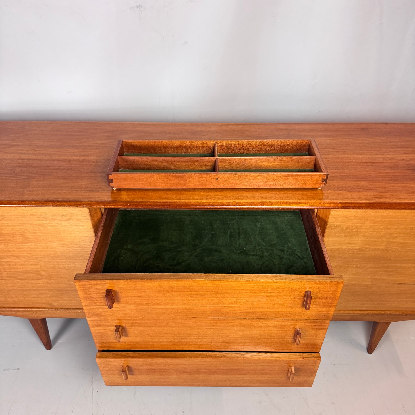 Harrow French Walnut Sideboard by Alfred Cox, 1950s
