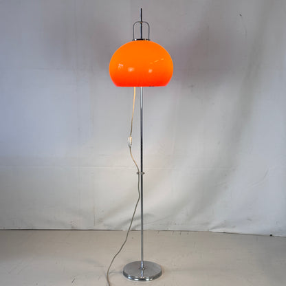 Harvey Guzzini "Lucerna" Floor Lamp, Orange, 1960s – Italian Design