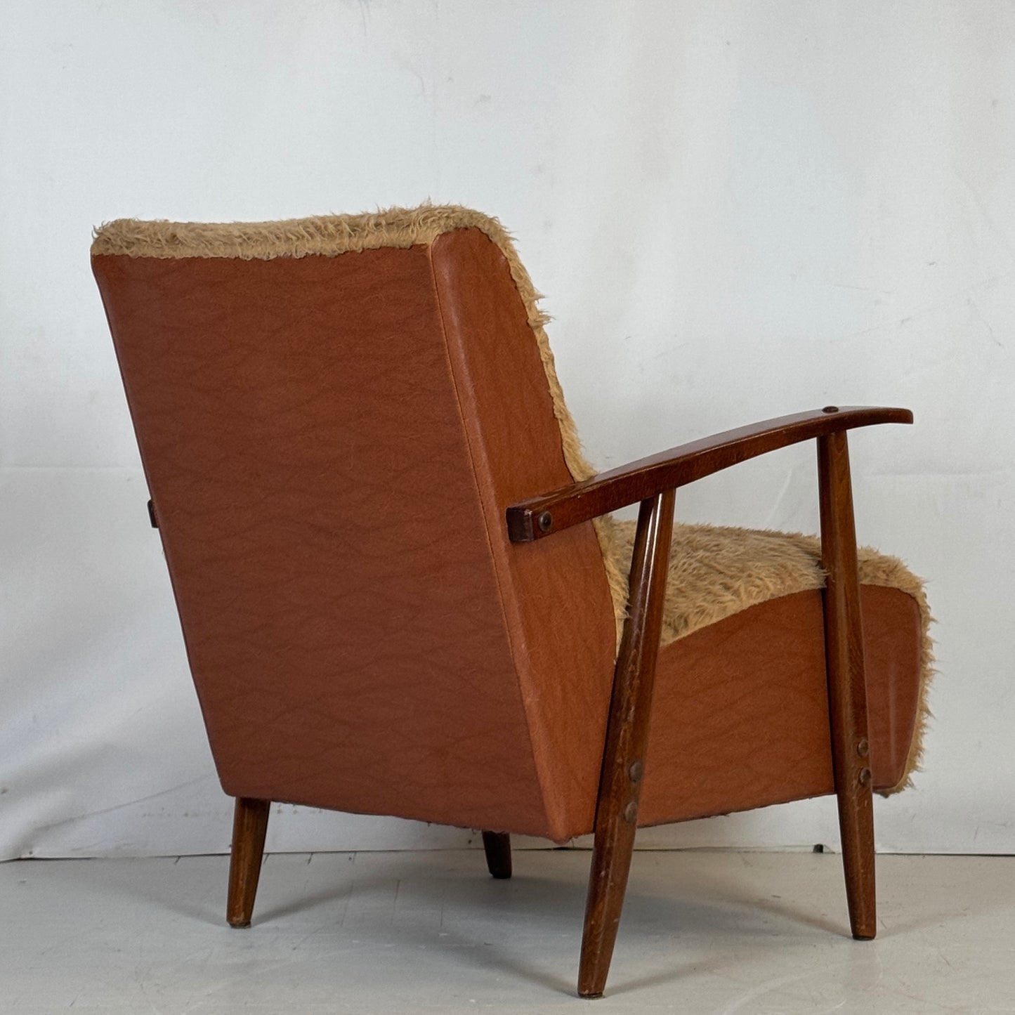 Romanian Furry Armchair, 1960s